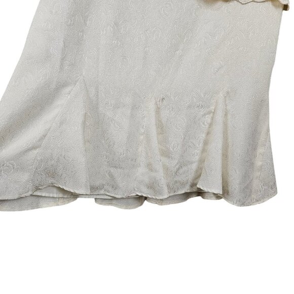 Danny And Nicole Cream Embroidered Two Piece Jacket And Dress - Picture 14 of 16